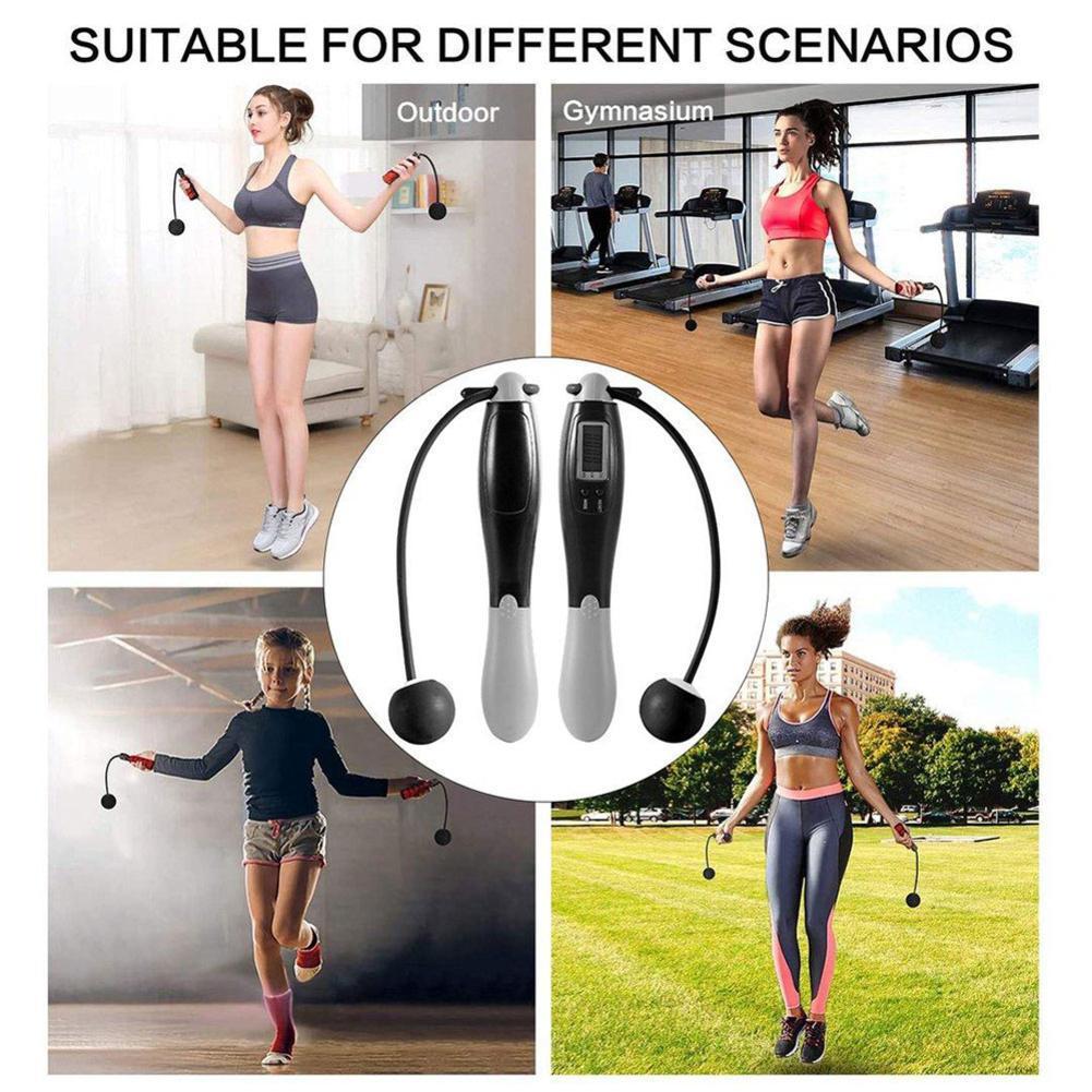 Điện Tử Đếm Nhảy Dây Thông Minh Nhảy Dây Có Màn Hình LCD Tốc Độ Đếm Bỏ Qua Phản Excersise Thiết Bị
