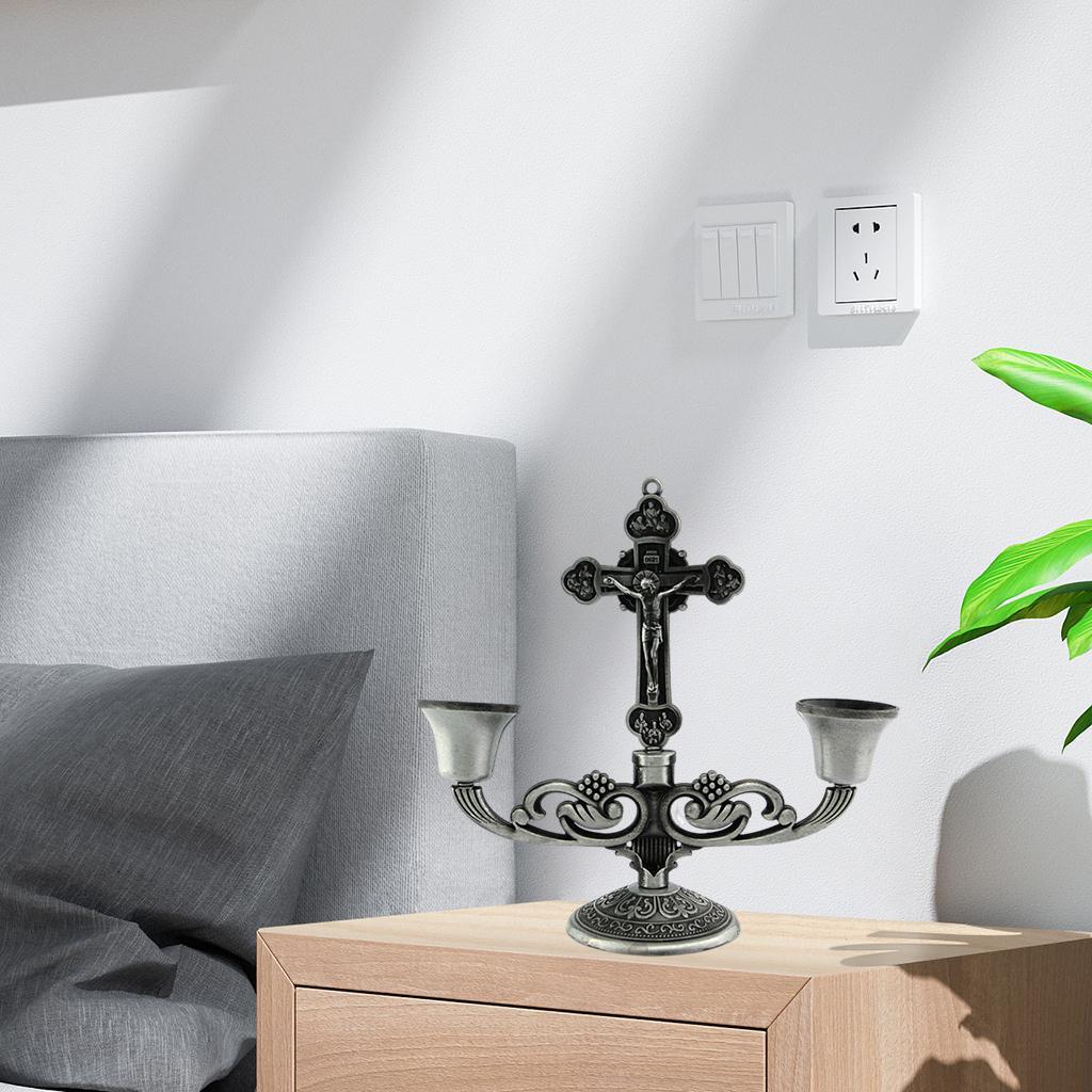 Small Candle Holder Candelabra Candlestick Wedding Candle Stand Gift Grey
