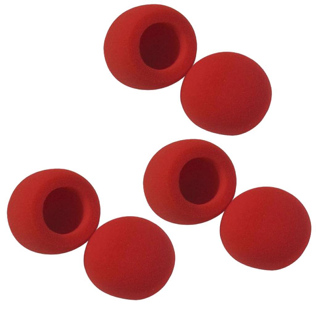 6 Pack Foam Microphone Cover Ball Type Windscreen in Red