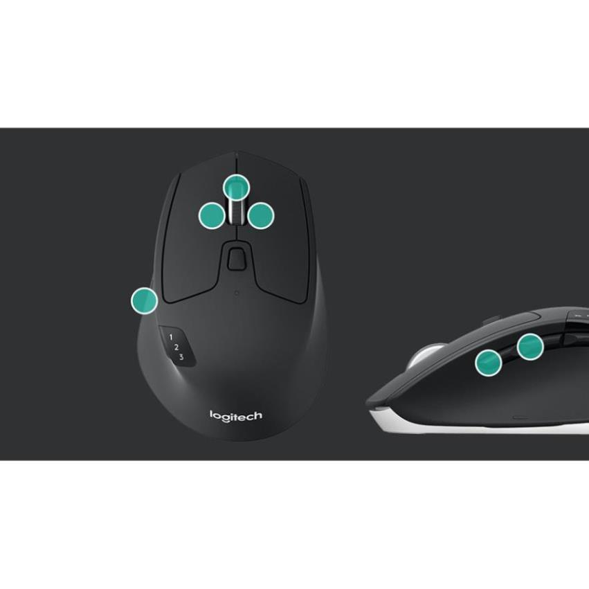 Chuột Logitech M720 Triathlon kết nối Bluetooth và Usb Unifying đa thiết bị - Hàng chính hãng