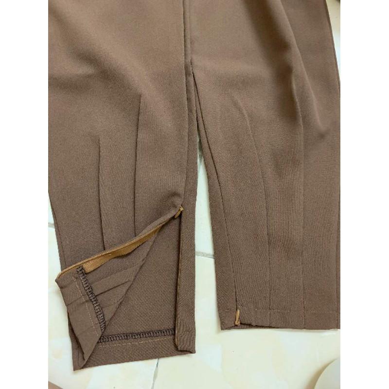 Quần baggy khóa gấu