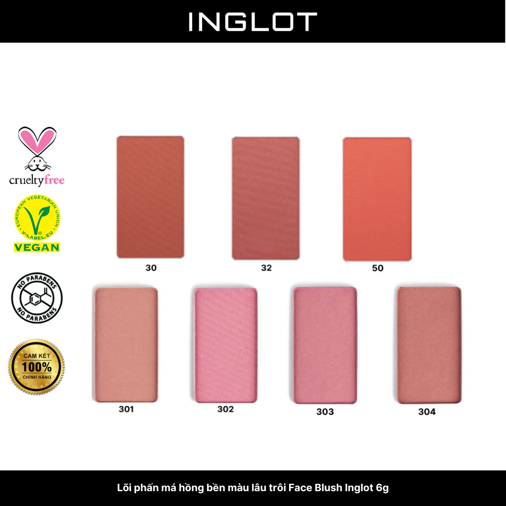 Lõi phấn má hồng bền màu lâu trôi Face Blush Inglot 6g