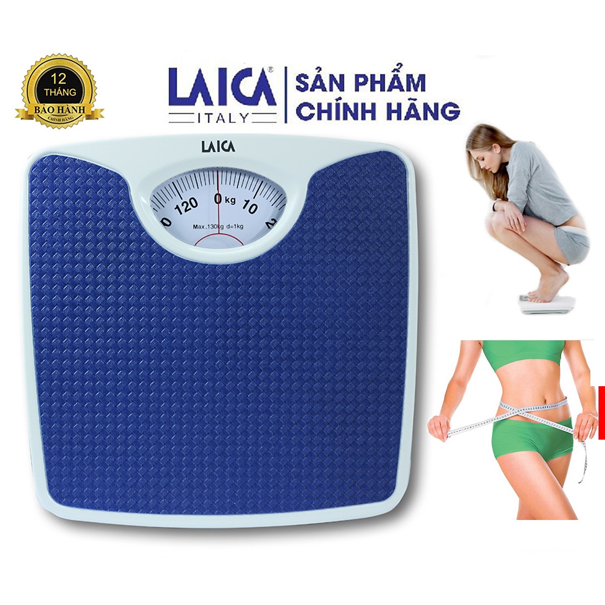 Cân cơ, cân chăm sóc sức khỏe Laica PS2018 (Cân tối đa 130kg) màu ngẫu nhiên