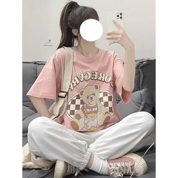 Đồ bộ mặc nhà nữ quần jogger bigsize mùa hè thun cotton dễ thương cute