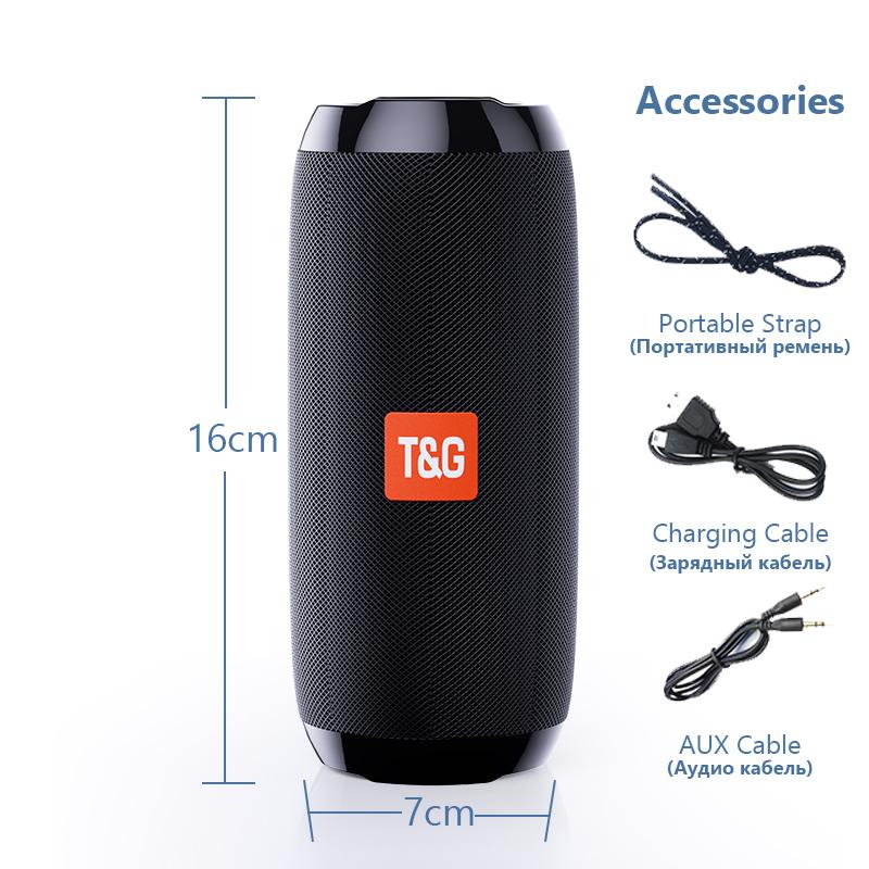 Loa ngoài trời TG117 Hộp loa không dây di động chống nước Hỗ trợ thẻ TF Đài FM Đầu vào Aux Màu sắc: xanh đỏ
