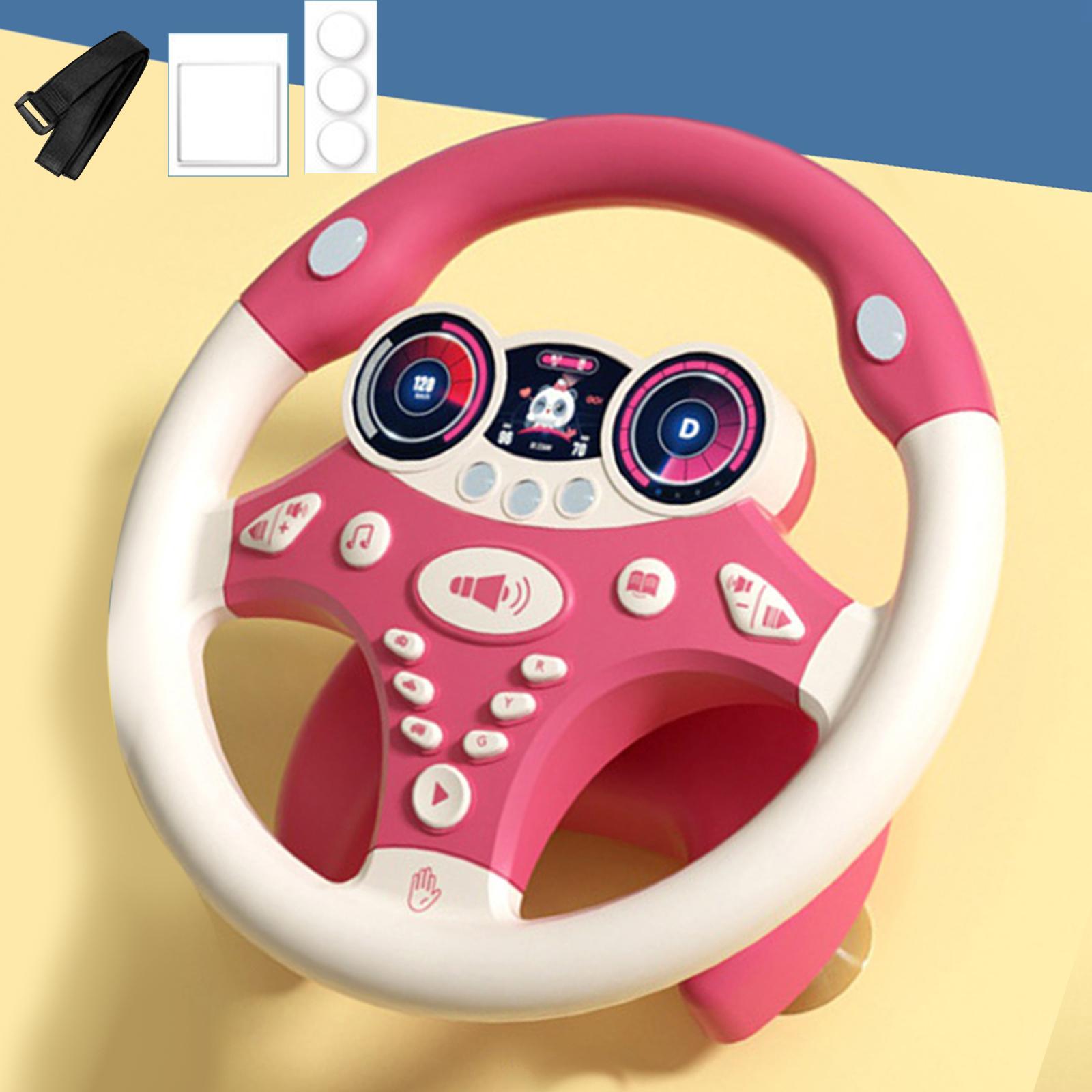 Simulation Steering Wheel Toy Learning Educational Toys Pretend Driving Toy for Children