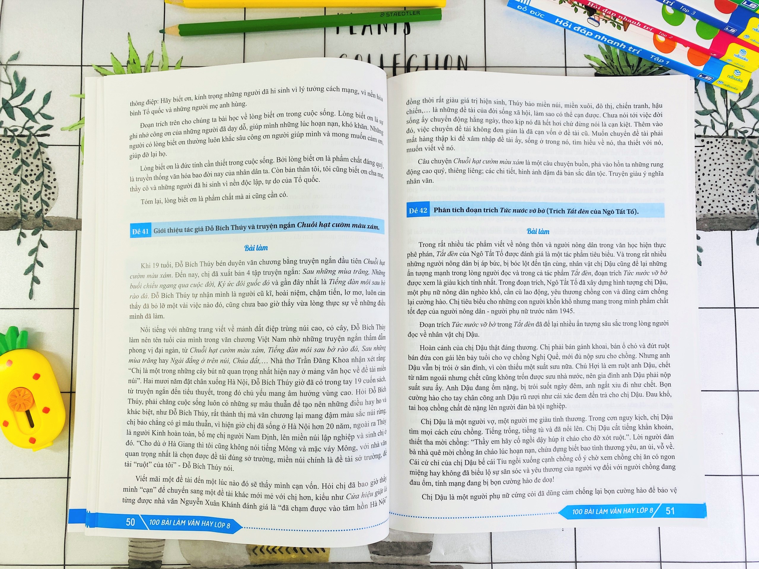 Sách - 100 Bài Làm Văn Hay Lớp 8 - Biên soạn theo chương trình GDPT mới - ndbooks