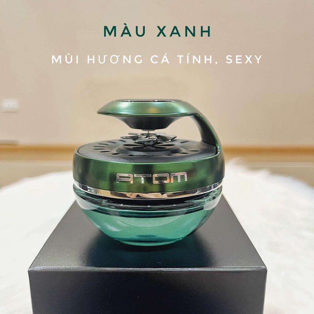 Nước Hoa Xe Hơi Atom Cao Cấp Cánh Quạt Xoay Năng Lượng Mặt Trời Tỏa Hương Trong Xe Dịu Nhẹ