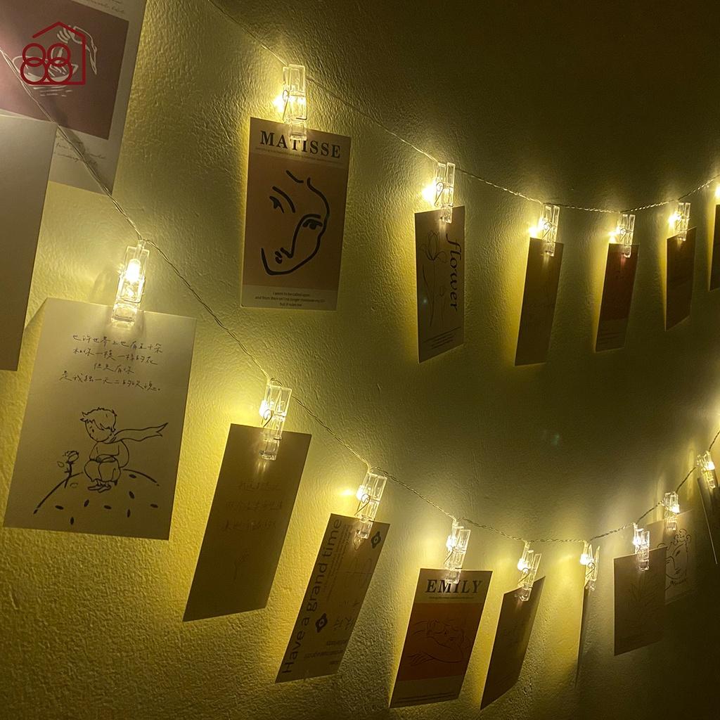 Dây Đèn LED Kẹp Ảnh Trang Trí Phòng, Lưu Giữ Kỷ Niệm Đẹp Lung Linh