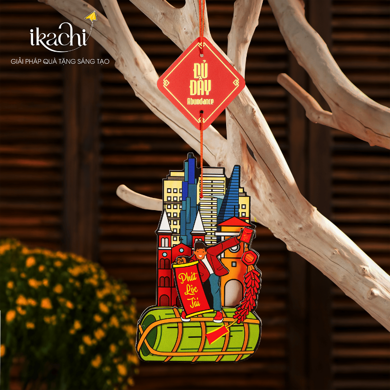 SET 5 DÂY TREO TÀI LỘC IKACHI - VẬN KHÍ HANH THÔNG, ĐÓN LỘC VÀO NH