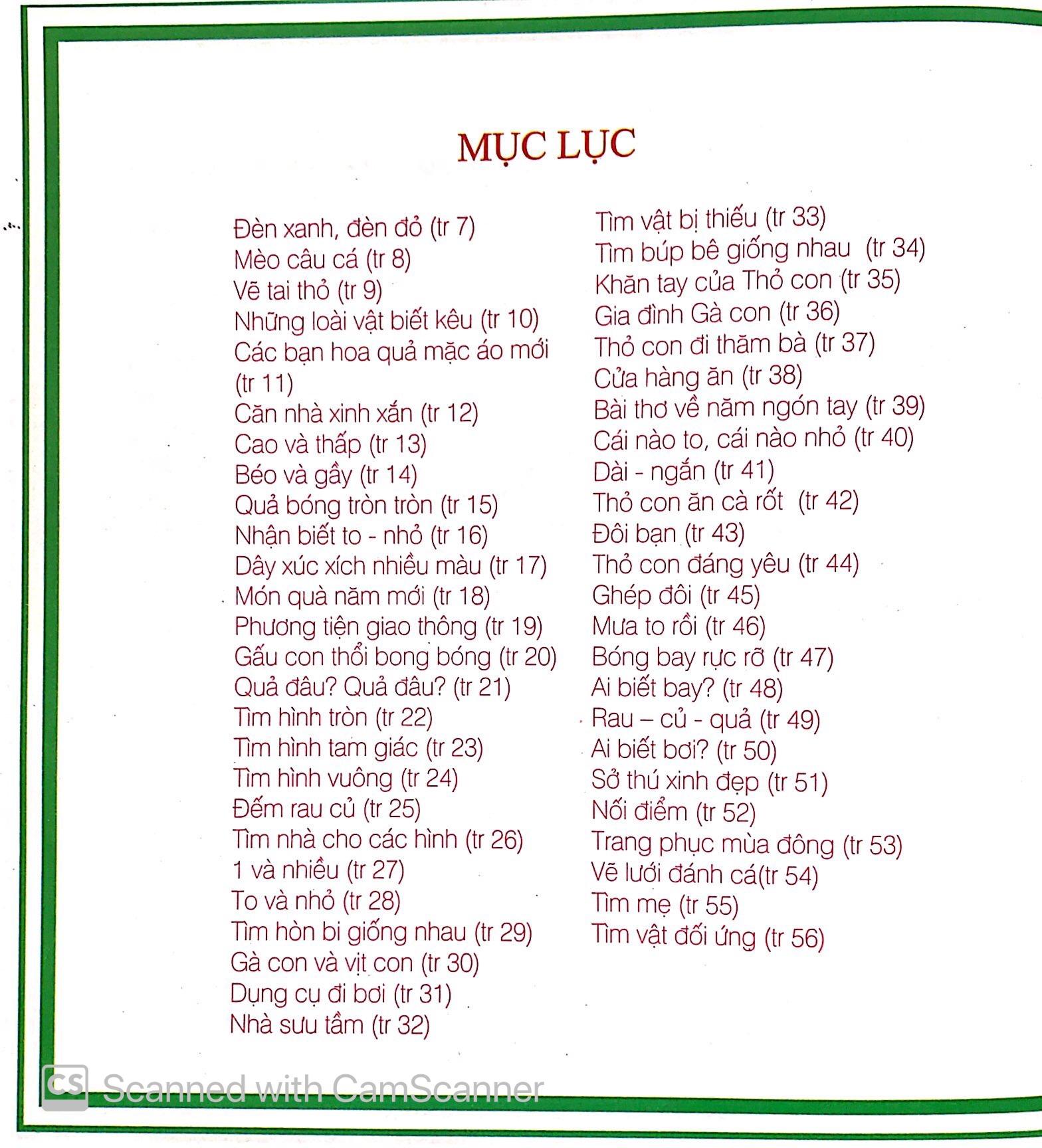 Lớp Học Gia Đình (3 Tuổi)
