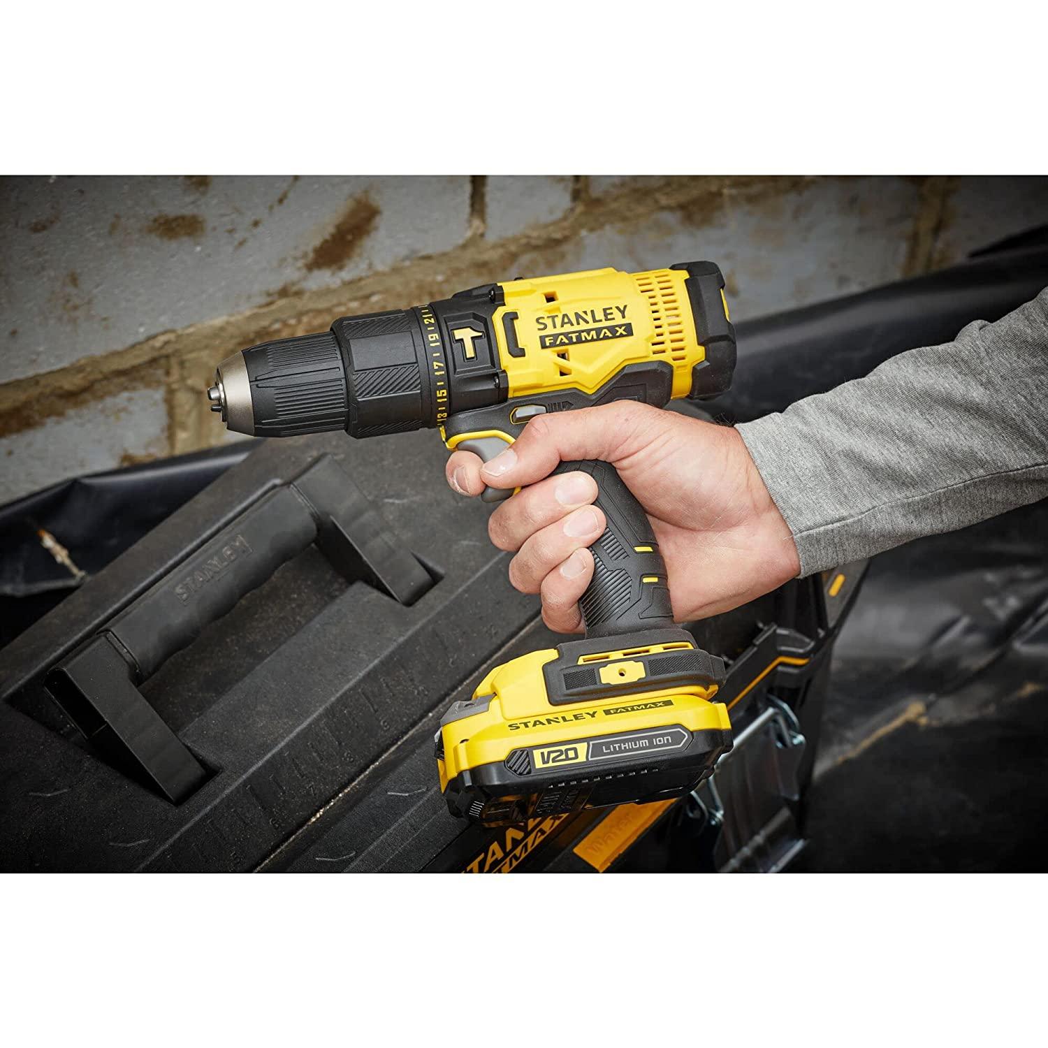 MÁY KHOAN CẦM TAY 20V  STANLEY SCD711D2K-B1- HÀNG CHÍNH HÃNG