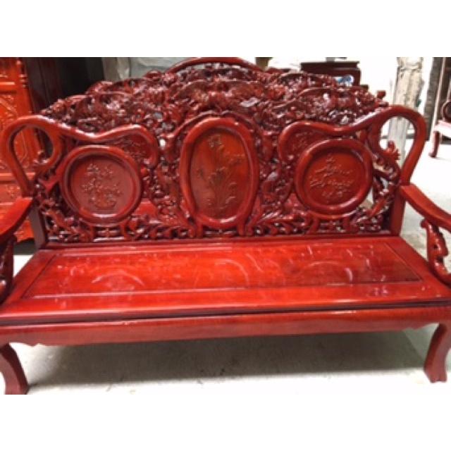 Bàn ghế guột mẫu phượng gỗ nhãn