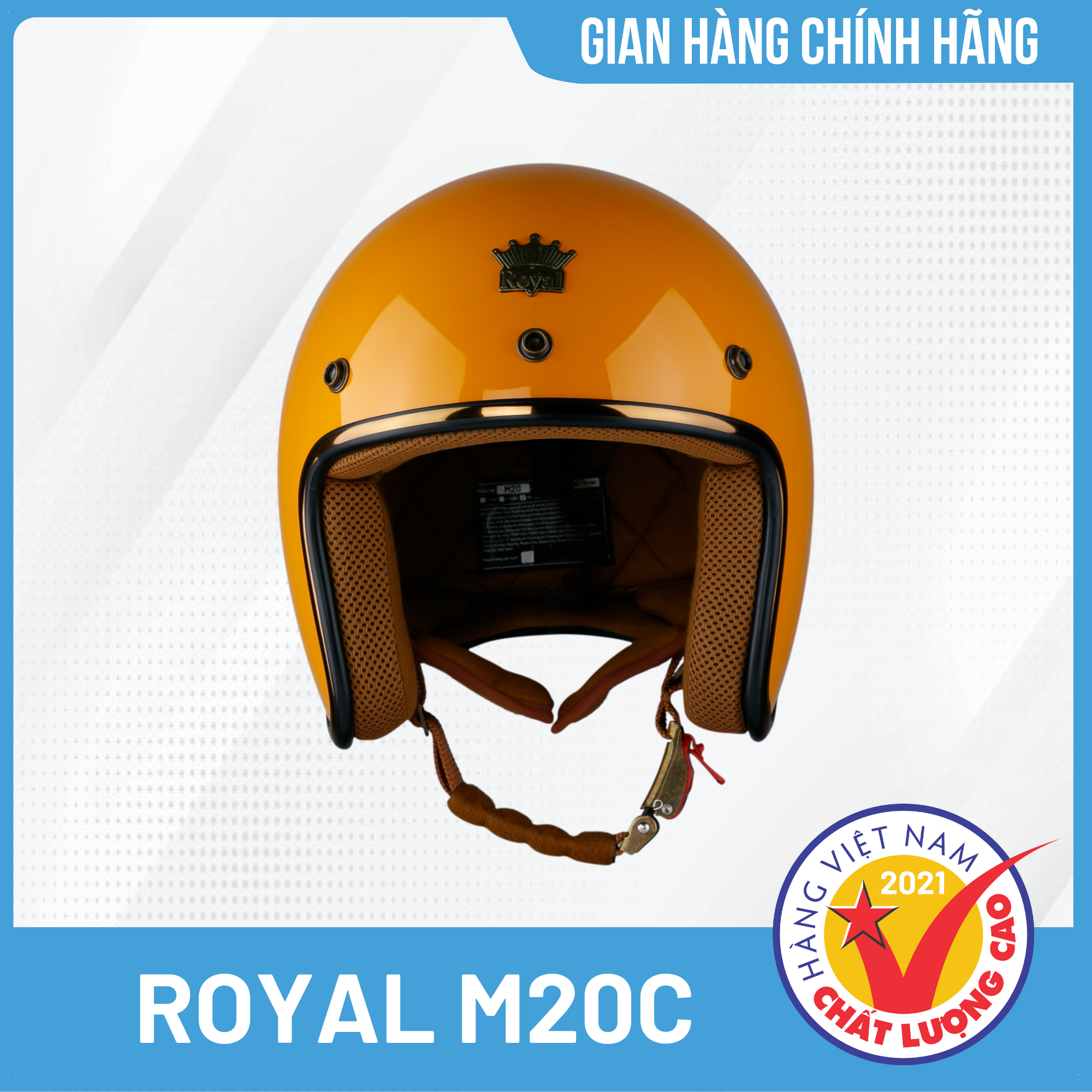 Nón bảo hiểm 3/4 cao cấp Royal M20C Thời trang, Cá tính, Bảo hành chính hãng 12 tháng