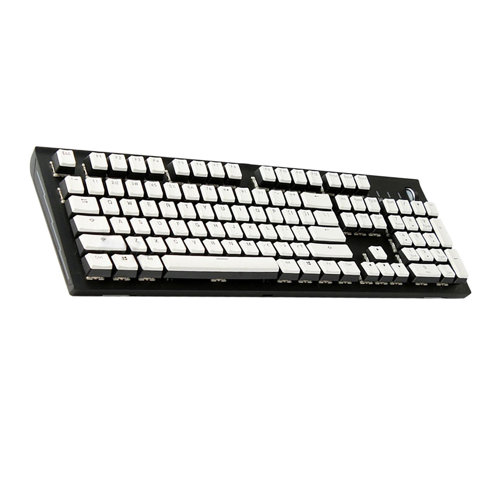 Pudding Keycap set Gaming Key Caps DIY for Keyboard White Black