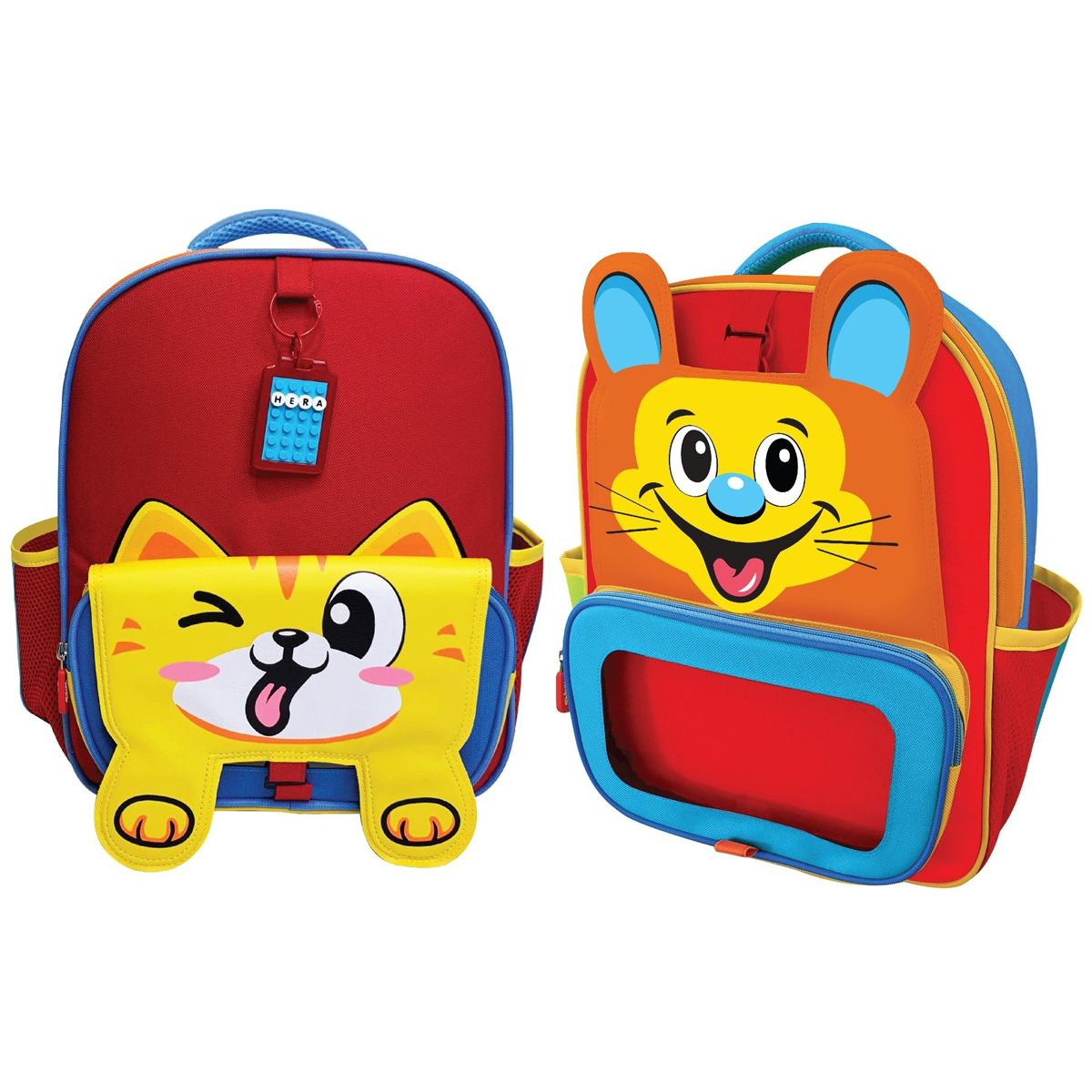 Ba Lô Học Sinh Sáng Tạo Cá Nhân Hóa Kèm Bình Nước Mèo Và Chuột - ToonyKids TN00423-001