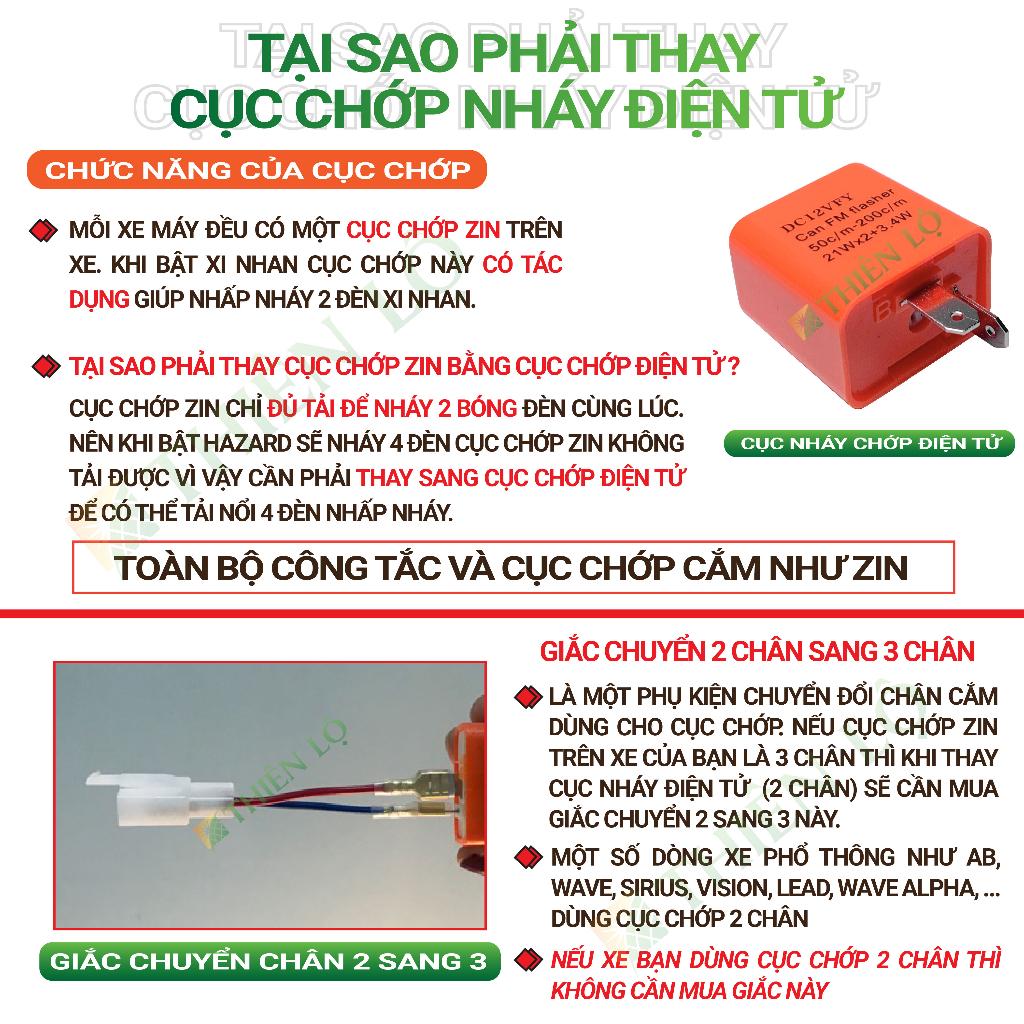 Công tắc xi nhan tích hợp Hazard cao cấp nháy cả 4 bóng cho các dòng xe máy của Honda - sản phẩm chính hãng của PT STORE