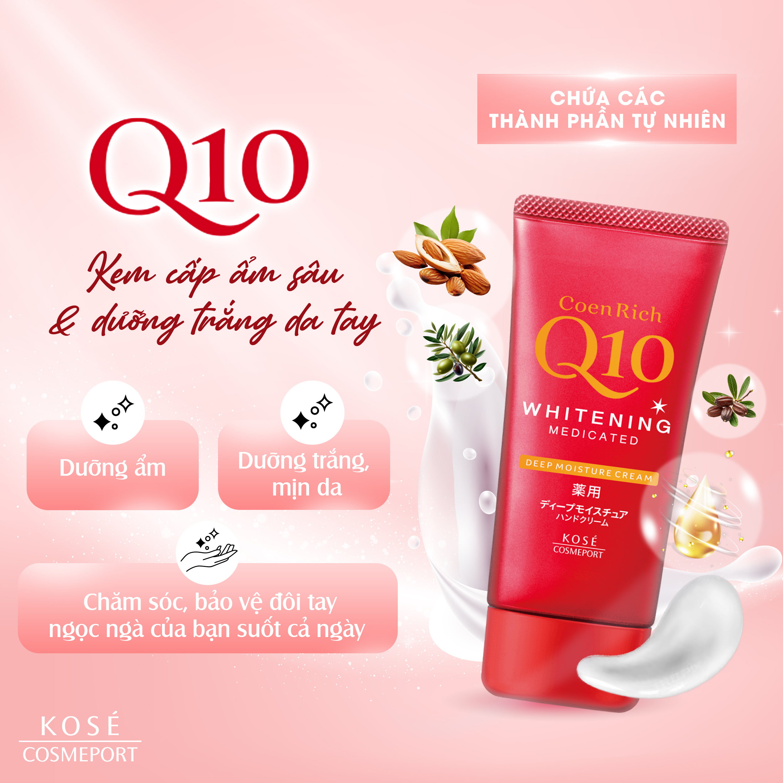 Kem Dưỡng Ẩm Sâu Dành Cho Da Tay Coden Rich Q10 Moisture Cream (80G)