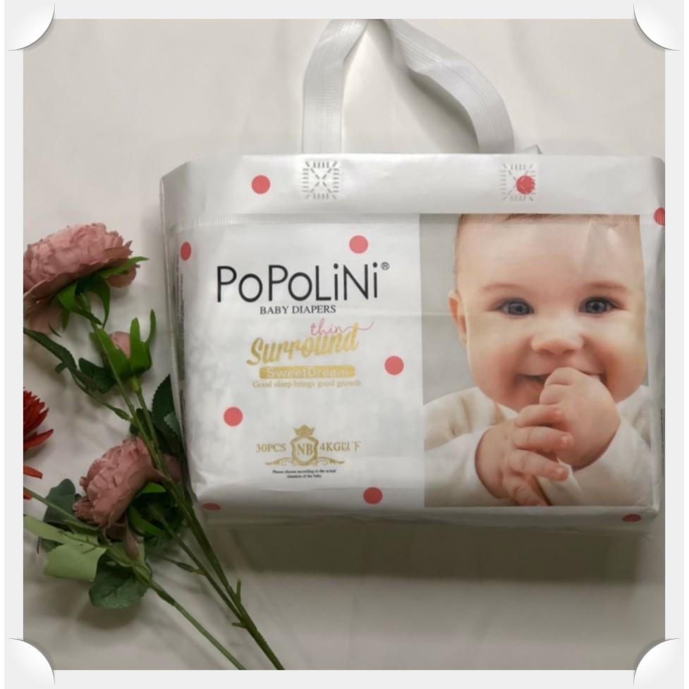 Combo 6 bịch tã dán POPOLINI size newborn (30 miếng)