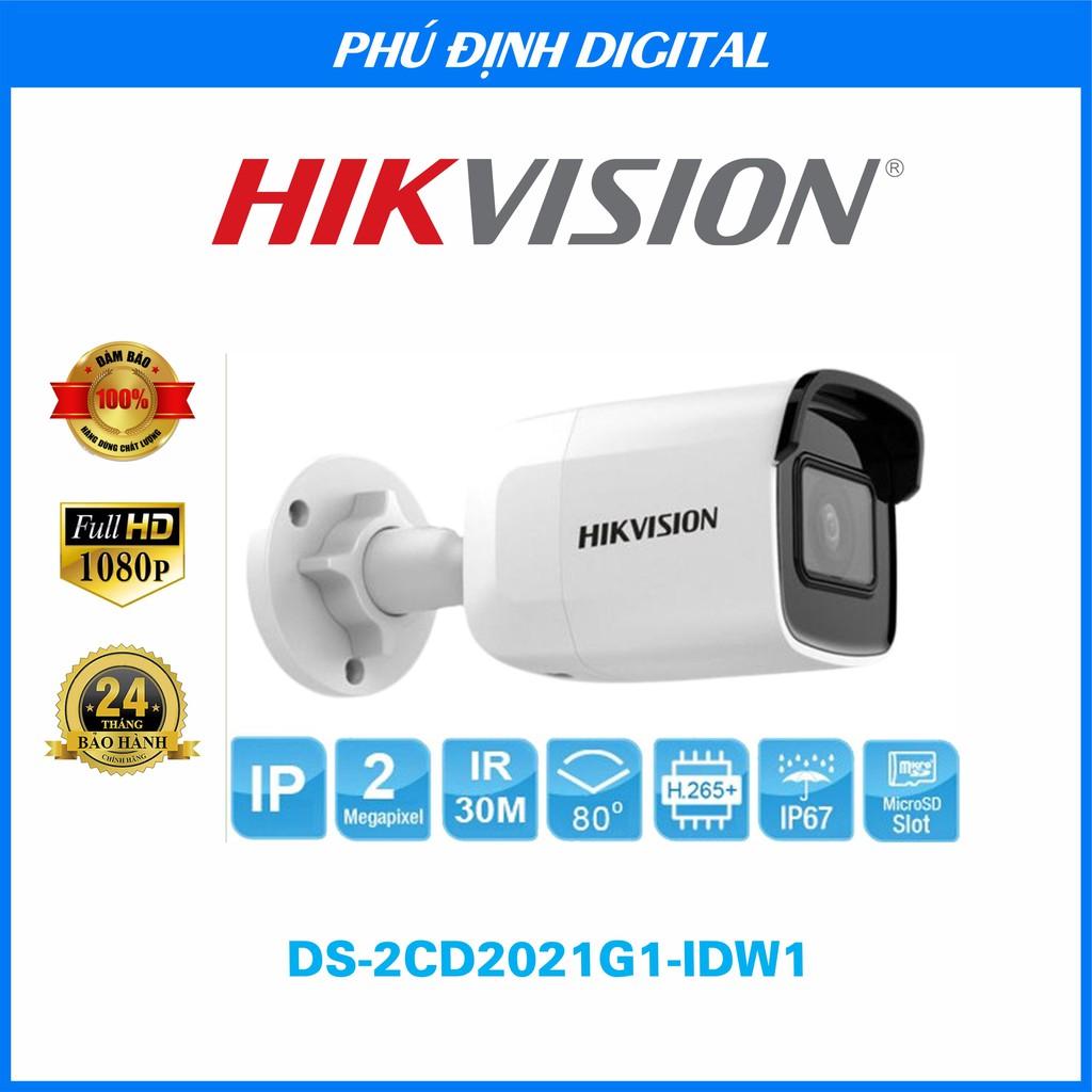 Camera IP thân trụ 2MP Hikvision mã DS-2CD2021G1-IDW1 - Hàng Chính Hãng