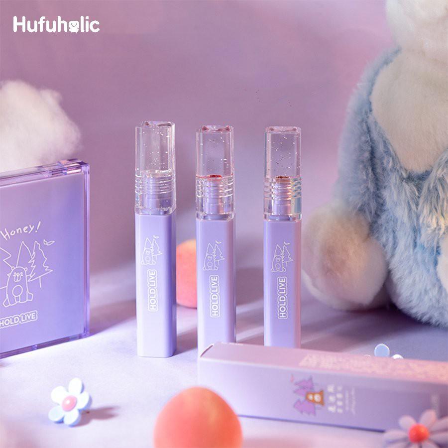 Son kem tím HOLD LIVE gấu tím mềm mịn sương khói Maddie Bear Soft fog Lip Mud Holdlive HLIV59