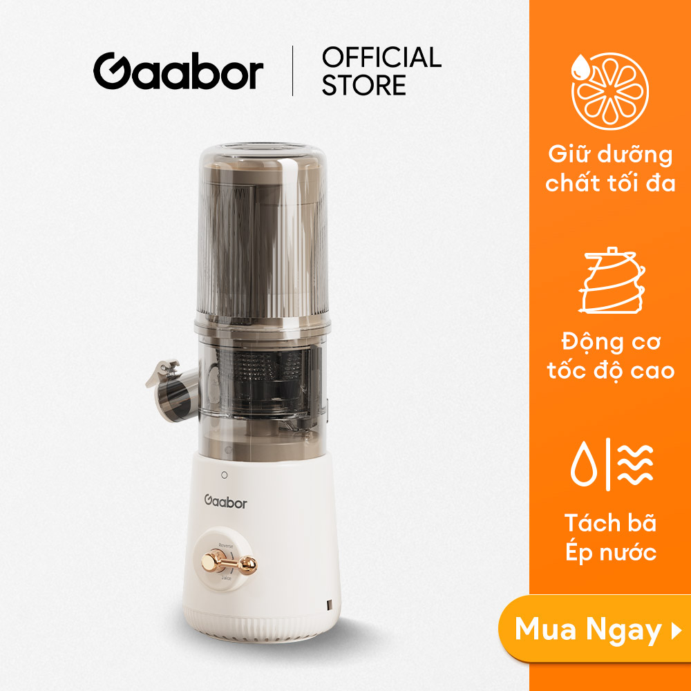 Máy ép chậm Gaabor FP1M-WH01A ép các loại rau củ quả đa năng công suất 100W đảm bảo dinh dưỡng - Hàng chính hãng