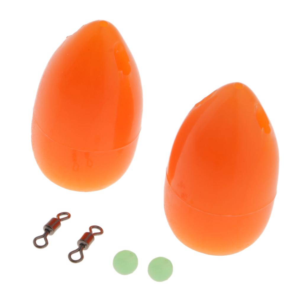 2pcs Bombarda Float Carp Coarse Trout Bass Sea Lure Fishing Tackle Orange