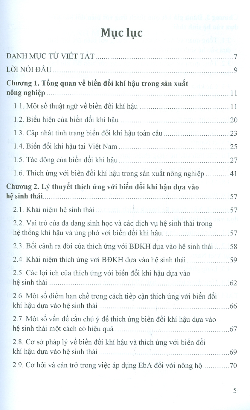 Lý Thuyết Thích Ứng Với Biến Đổi Khí Hậu Dựa Vào Hệ Sinh Thái Trong Sản Xuất Nông Nghiệp