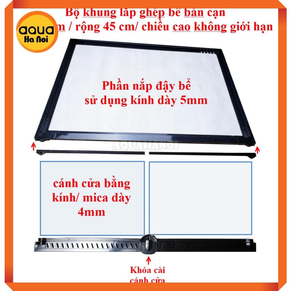 Bộ khung bể bán cạn 60x40cm /90x45cm - Khung nẹp tăng vẻ đẹp cho hồ bán cạn