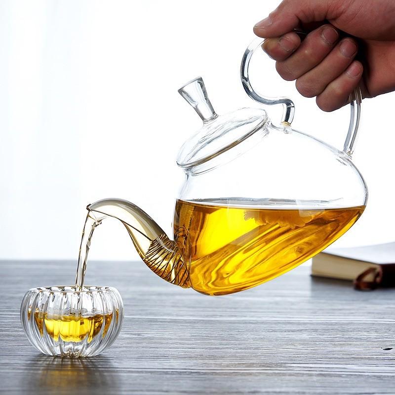 Ấm trà thuỷ tinh lọc lò xo dung tích 600ml