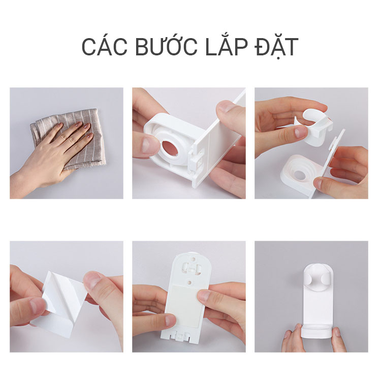Combo 2 Giá đỡ bàn chải máy dán tường NAVIVU