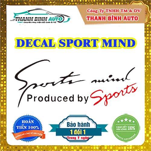 Miếng Dán Sport mind Trang Trí Xe Hơi Đủ Màu