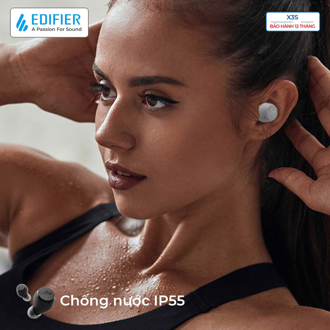 Tai nghe bluetooth Edifier X3s Qualcomm AptX Pin 28 giờ Game mode Khử ồn đàm thoại - Hàng chính hãng