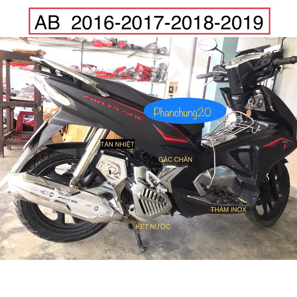 ỐP GÁC CHÂN SAU DÙNG CHO ĐỜI XE AB 2016 2017 2018 2019 CROM