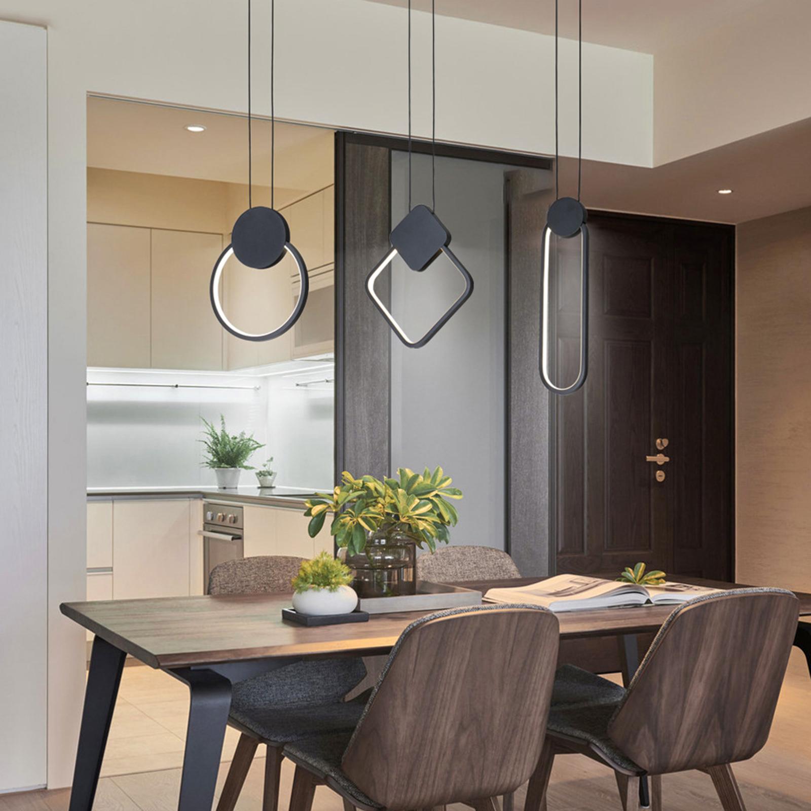 Pendant Lighting, Pendant Light,Black Finish Pendant lamp,Ceiling Hanging Light for Bedroom Bedside, Kitchen Island, Dining Room, Cafe, Bar