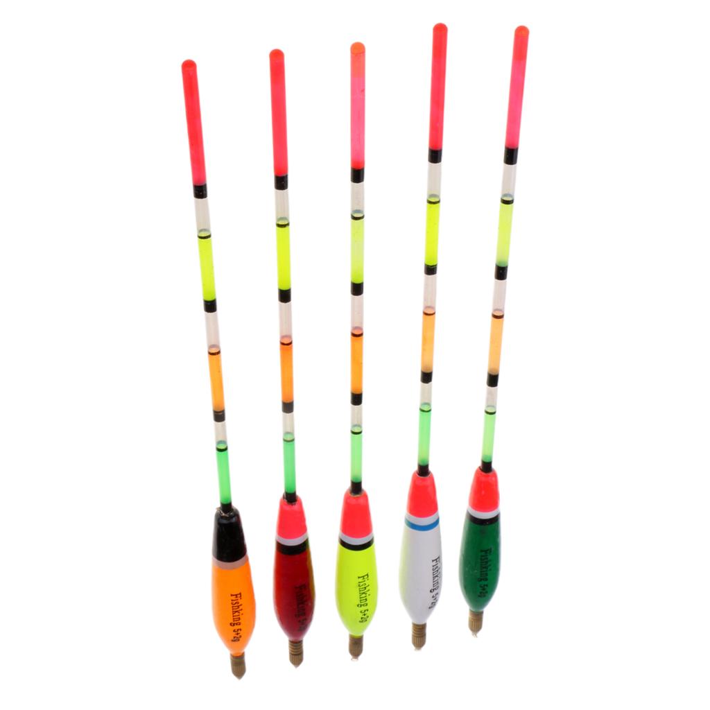 5pcs Balsa Wood Fishing Floats Bobbers Vertical Buoy Fishing Tackle 2g/26cm