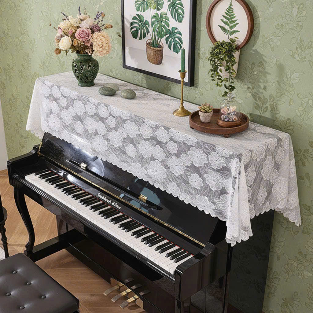Khăn phủ đàn piano cơ đàn piano điện tử 88 phím cổ điển sang trọng trang trí noel giáng sinh Tết năm mới sinh nhật - Hàng chính hãng
