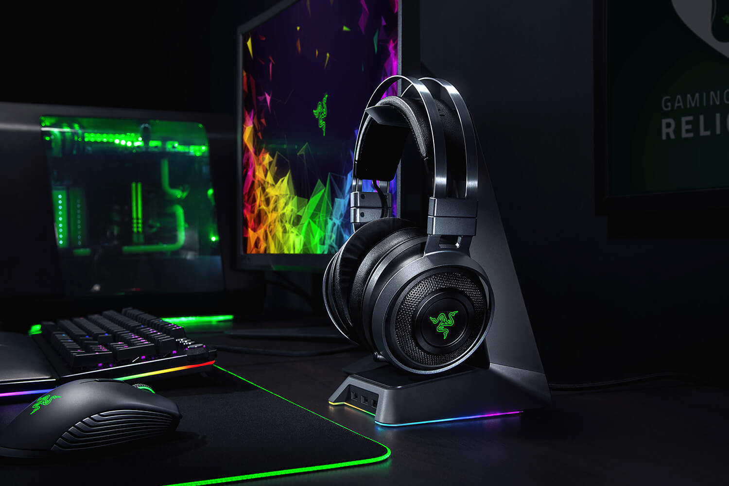 Tai Nghe Gaming Razer Nari Ultimate Wireless - (RZ04-03520100-R3M1) - Hàng Chính Hãng