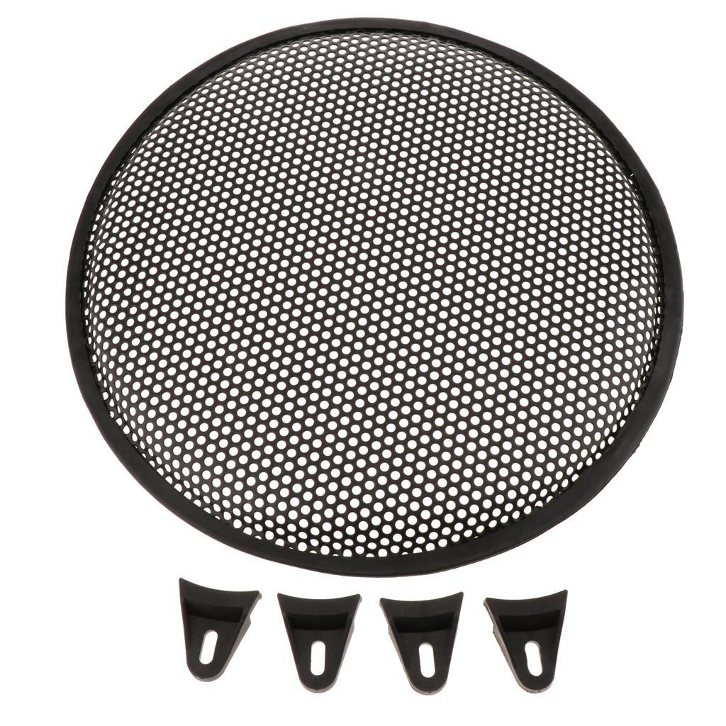 2Piece Speaker Grills Cover Case with Screws Audio Accessoric Black 12inch