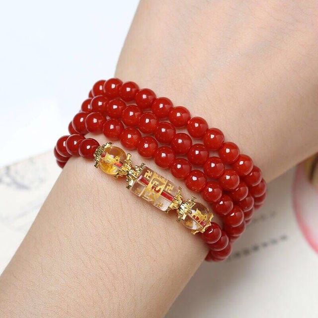 Vòng tay nữ thời trang giả đá siêu đẹp tràng 108 hạt may mắn bình an, hạt 6-8mm