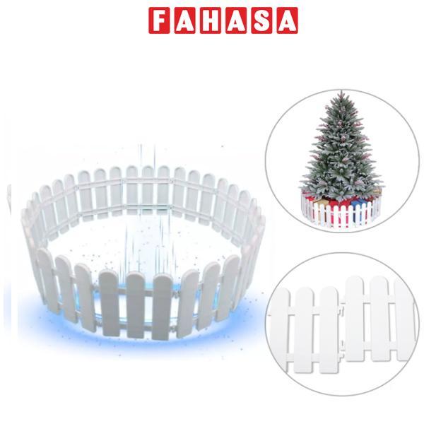 Hàng Rào Nhựa Đúc Trang Trí Noel 294 cm - Chaang Chiia LP-HRN - Khuôn Màu Trắng (12 Miếng/Bộ)