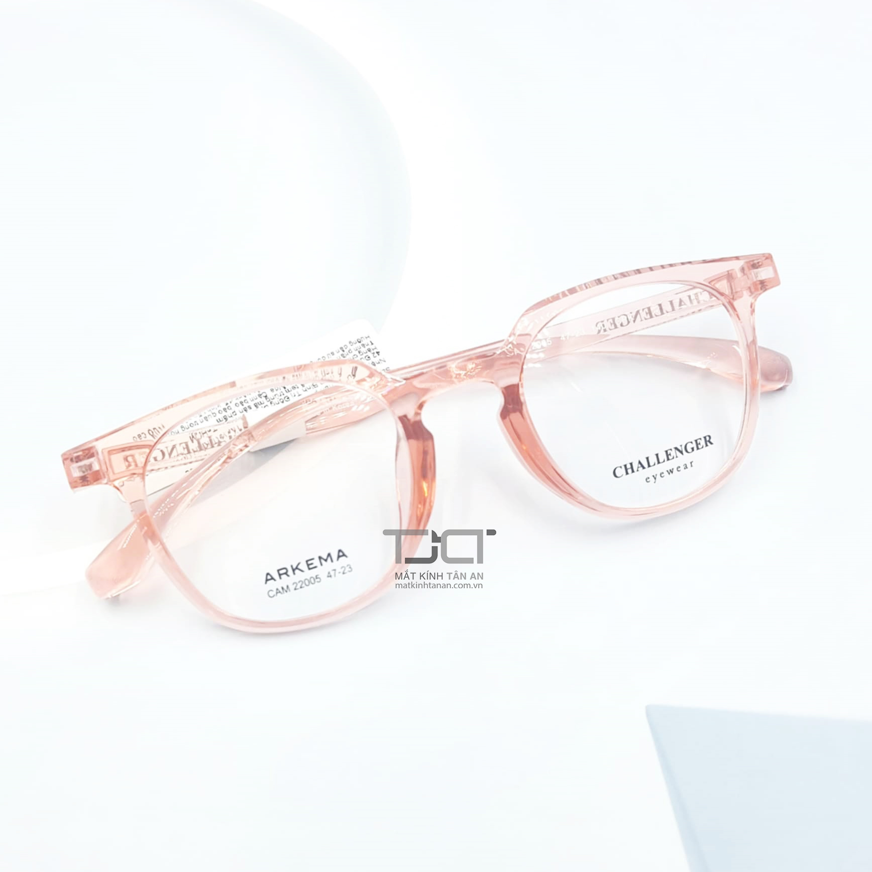 GỌNG KÍNH NAM NỮ THỜI TRANG, PHOM TRÒN, CHÍNH HÃNG CHALLENGER CAM22005