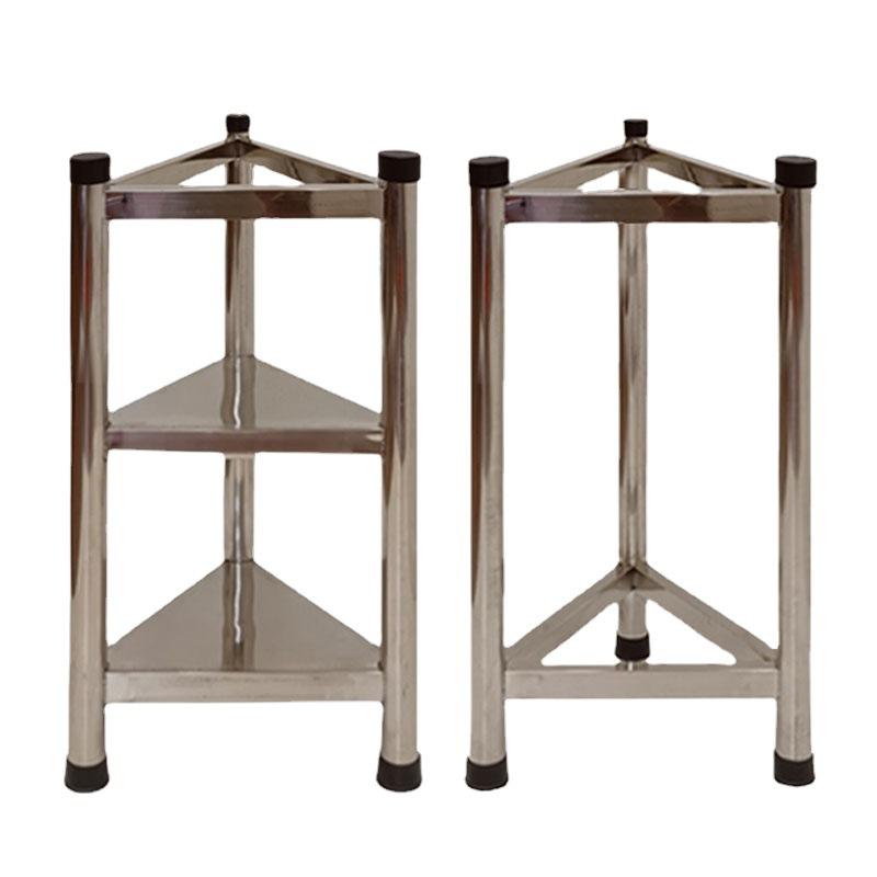 Khung thớt bằng thép không gỉ đặc biệt dày từ trần đến sàn khung trụ rau tròn khung xương cắt thương mại khung tam giác khung nhà bếp giá lưu trữ thớt