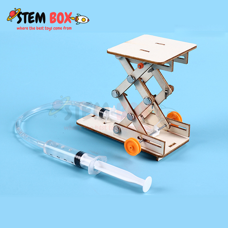 Đồ chơi STEM bộ lắp ghép xe nâng thủy lực - Trò chơi DIY STEM BOX