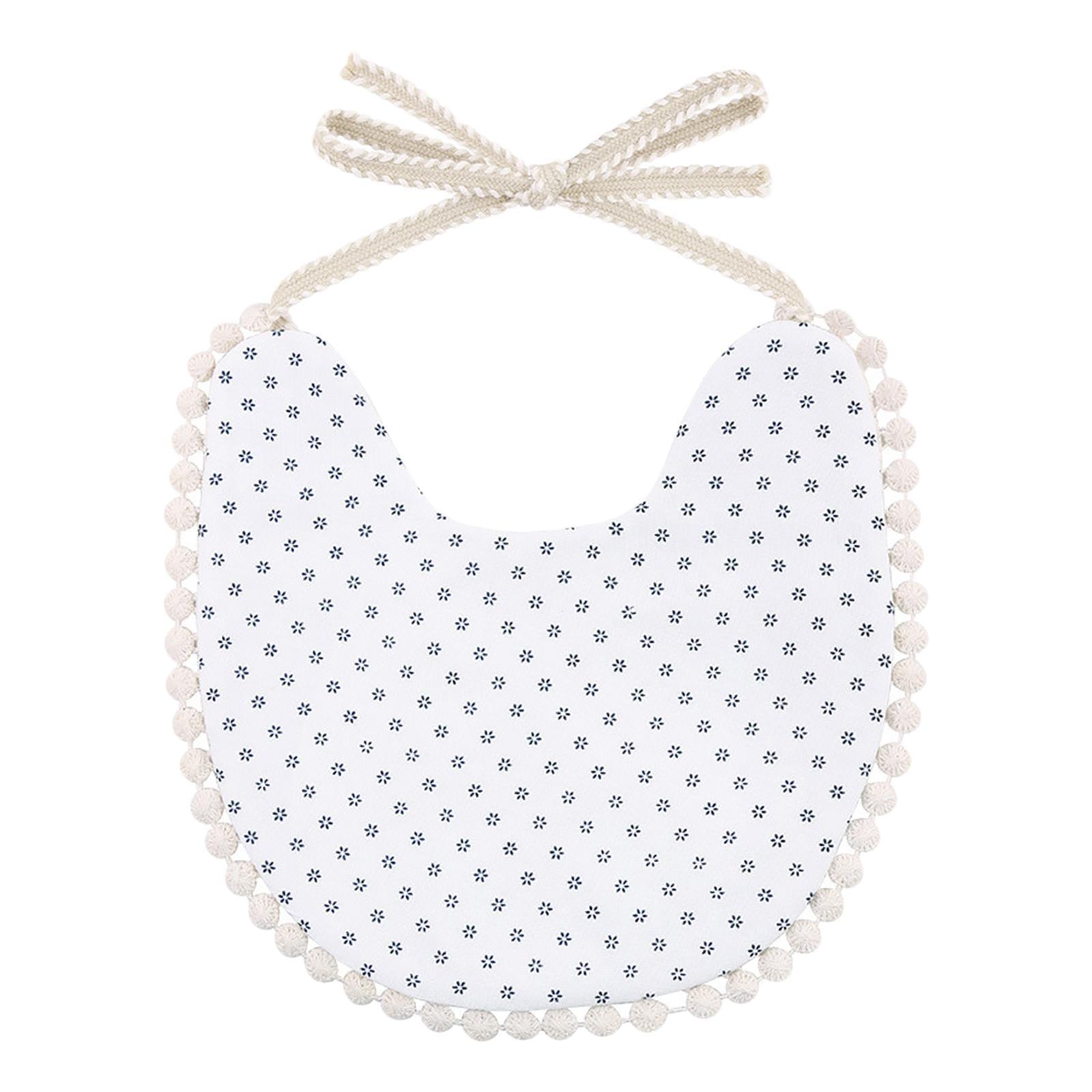 Feeding Bib Drooling Burp Apron Washable A White