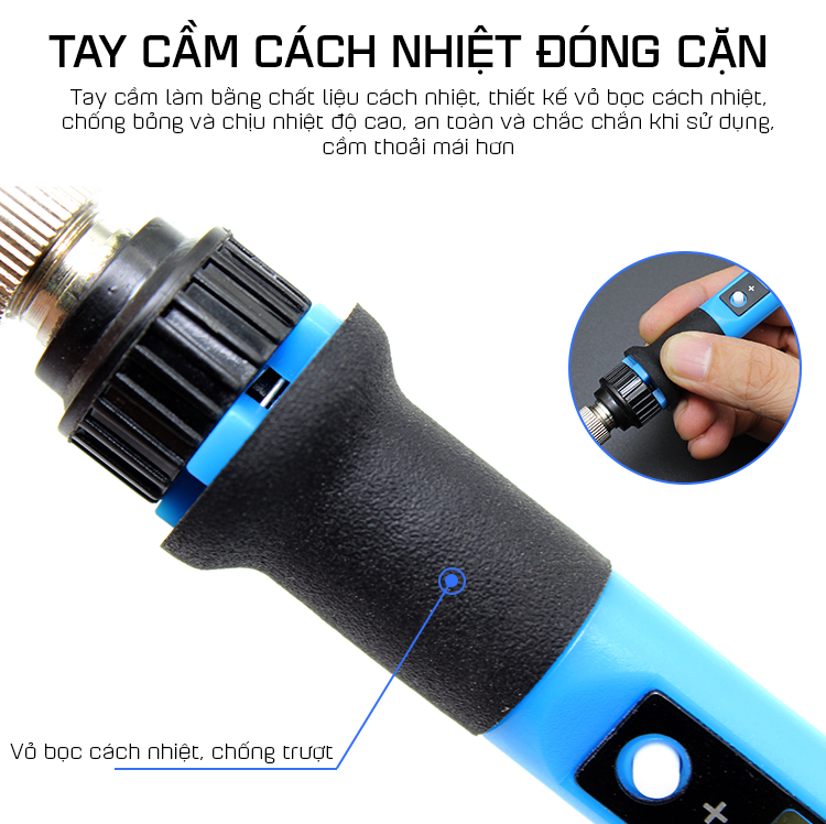 ROGTZ Mỏ Hàn Điều Chỉnh Nhiệt Độ 908DR 80W - Hàng Nhập Khẩu