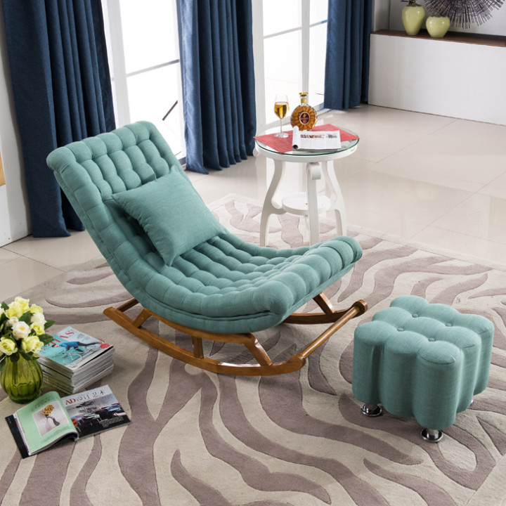 Ghế salon thư giãn - Ghế thư giãn - Ghế đọc báo - Ghế thư giãn bập bênh kèm đôn - Ghế văn phòng - Ghế nghỉ trưa