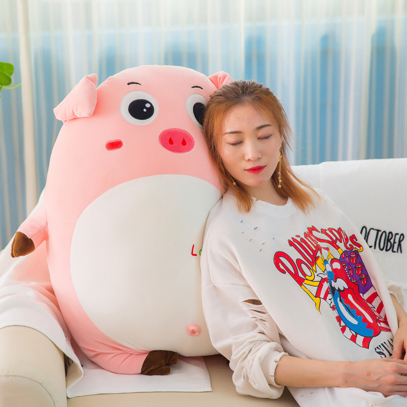 Gấu Bông Heo Hồng Love Pig, Lợn Love Pig Siêu Ngố Đáng Yêu (30cm----&gt;45cm) Gối Ôm Heo Love Pig Siêu Mềm Mịn, Êm Ái Hàng Cao Cấp