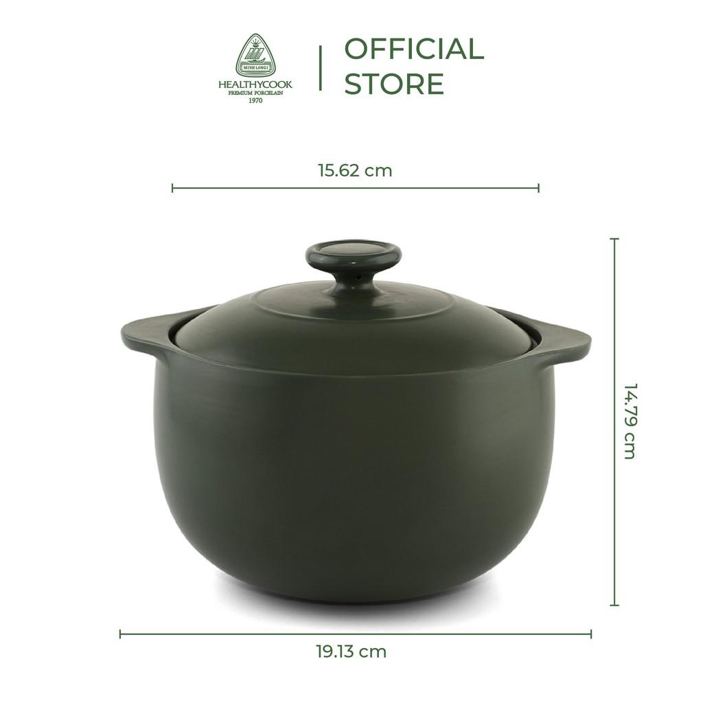 NồI Sứ Dưỡng Sinh Minh Long Healthy Cook Vesta 1.2 L - Dùng cho Bếp Gas, Bếp Hồng Ngoại
