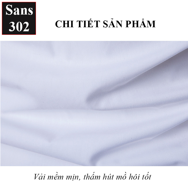 Áo sơ mi nam họa tiết tay dài Sans302 thời trang phong cách trẻ trung hàn quốc trắng đen cao cấp